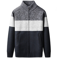 Veste en tricot pour homme Veste pull chaude d'hiver décontractée pour homme Tenue quotidienne en plein air