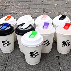 8Oz 10oz 12Oz 16Oz 22oz Biodegradable Desechable Café Etiopía Cartón de una sola pared Café Pla Taza de papel con tapa - Product Image 4