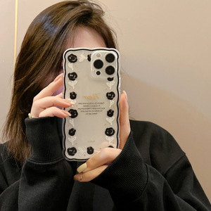 Funda de teléfono <span class=keywords><strong>móvil</strong></span> para motorola girl <span class=keywords><strong>boss</strong></span>, carcasa trasera con flores y palabras blancas, negra - Product Image 5