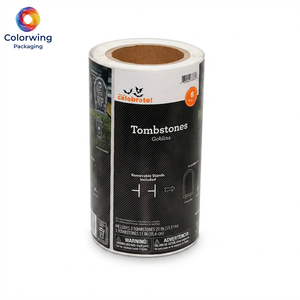 Étiquettes autocollantes résistantes à l'humidité, enroulables, brillantes, en BOPP, flexographiques, pour décorations d'Halloween - Product Image 5
