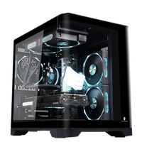 Gabinete de PC para Juegos al por Mayor, Torre Completa, Cristal Templado, ATX, con Ventilador RGB