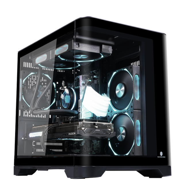 Wholesale Gaming PC Full Tower Tempered Glass Computer ATX Case with RGB Fan