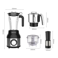 HappyPartner 4-en-1 mélangeur électrique presse-agrumes mélangeur broyeur équipement de cuisine multifonctionnel bouton de vitesse Variable contrôle café