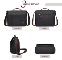 ZUOLUNDUO 14 pouces hommes mode bandoulière sac de messager en plein air voyage bureau porte-documents Polyester ordinateur portable ordinateur portable