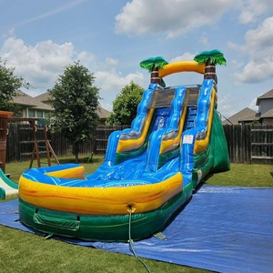 Tobogán inflable para niños, fiesta <span class=keywords><strong>gigante</strong></span>, entretenimiento, gorila, tobogán doble hinchable, tobogán acuático inflable comercial - Product Image 3