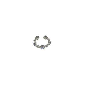 Anillo de Plata de Ley S925 Yinruitai con Piedra Lunar para Mujer, Diseño Geométrico Abierto para el Dedo Índice, Joyería para Uso Diario - Product Image 5