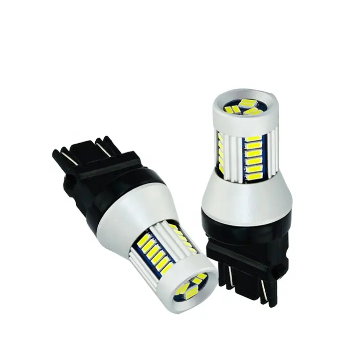 Luz trasera CANbus de alta potencia para coche, bombillas led T20 de 24V, 5W, sin errores, 27W/5W 3157 12V 4014smd