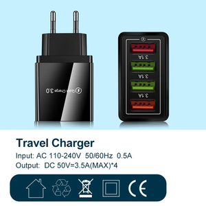 Sạc nhanh USB Quick Charge 3.0 48W 4 cổng, bộ chuyển đổi QC 3.0, phích cắm EU/US, sạc nhanh điện thoại di động, sạc tường gia đình, sạc du lịch - Product Image 4