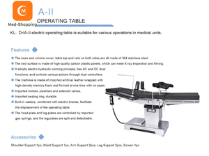 Mesa Cirúrgica Elétrica de Aço Inoxidável Multifuncional Ajustável para Cirurgia Geral - Product Image 6