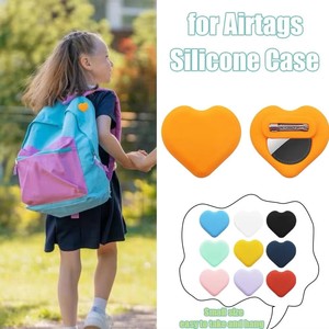 Funda de silicona en forma de corazón para Airtags impermeable Invisible Pin Locator funda protectora antiarañazos para <span class=keywords><strong>Airtag</strong></span> Pin - Product Image 2
