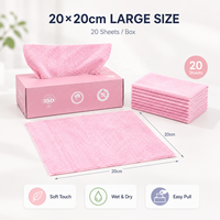 Chiffons de nettoyage absorbants réutilisables en boîte, chiffons en microfibre, petits chiffons de nettoyage pour la maison, le bureau, la cuisine et la voiture