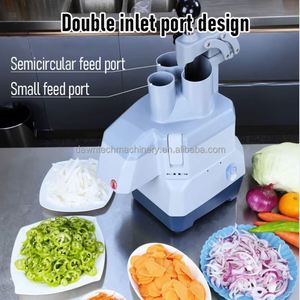 Robot culinaire électrique commercial pour couper les légumes et les fruits, avec fonction de découpe en tranches et en dés, 4 lames - Product Image 4