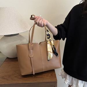 <b>Large</b> Capacity Shoulder Bag with <b>Scarf</b> Detail - Product Image 5