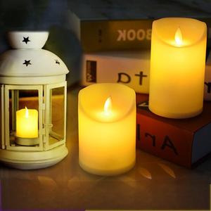 Pin nóng hoạt động dẫn Nến nhấp nháy Flameless điện nến với từ xa và giờ sáp giống như nhựa nến ngà - Product Image 2