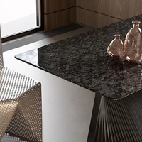 France ensemble de Table à manger artistique salle de réunion en bois marbre Console Table marbre luxe console table à manger