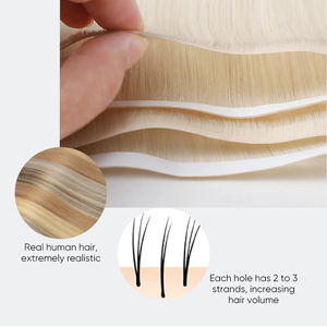 Extensions de cheveux invisibles en ruban adhésif, cheveux Remy, super double trame, lisses et soyeux, vierges, européennes, pour femmes, vente en gros, best-seller - Product Image 4