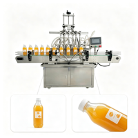 Machine de remplissage automatique de liquides Brenu, ligne d'embouteillage linéaire à 6 têtes pour jus, eau, huile, acier inoxydable 316L, CE