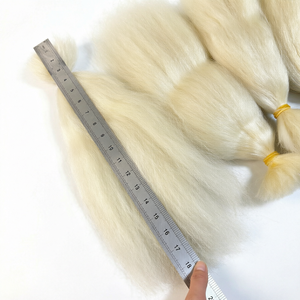Nuevo Lote de Cabello Virgen Vietnamita Liso, Color Blanco Decolorado para Pelucas - 100g por Pieza - Product Image 1