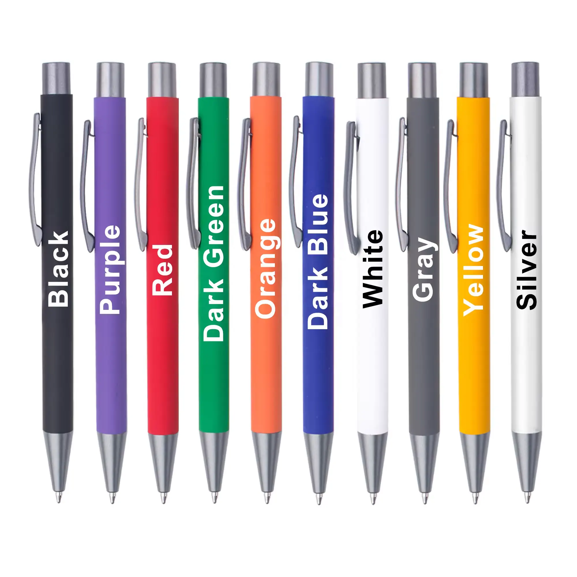 Ventes directes d'usine meilleure vente stylo en métal stylo en silicone client logo impression laser logo stylo promotionnel
