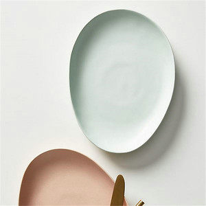 Diseño personalizado de color personalizado, estilo nórdico, mate plato de porcelana para hoteles restaurante - Product Image 1