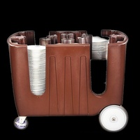 Chariot de rangement pour assiettes de buffet de restaurant, chariot à assiettes en plastique réglable, chariot de cuisine, support à assiettes