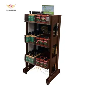 Custom Design Cheaper High Quality Promotion Metal Stand Rack For fish Oyster sauce Store Display Shelf