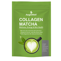 AegleWell Collagène Matcha en Poudre – Complément Personnalisable Saveur et Ingrédients – Marque Privée – Soin de la Peau, Santé Intestinale, Booster d'Énergie
