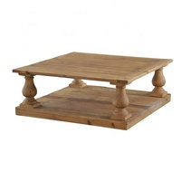 Table basse en bois massif de chêne/bouleau antique français, meubles de salon HL290, différentes finitions disponibles