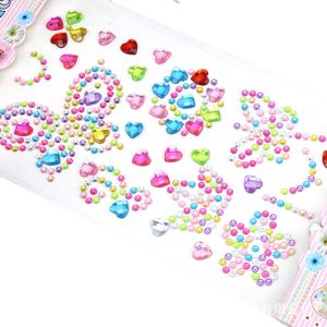 Autocollant de tatouage temporaire pour enfants Tatouage d'évêque Maquillage Visage Bijoux Résine Tatu <span class=keywords><strong>Strass</strong></span> Cristal <span class=keywords><strong>Strass</strong></span> Résine Tatu pour Temporaire - Product Image 1