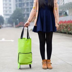 New Creative Design Reusable Multi-functional <b>Trolley</b> Shopping Bags with Logos Cart <b>Foldable</b> Letter Pattern Grocery Bag - Product Image 2