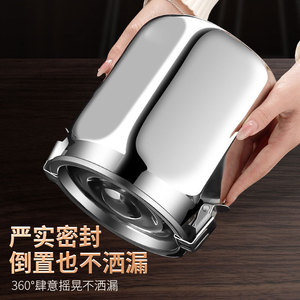 Contenedor de almacenamiento de granos de café de acero inoxidable 304, cilindro sellado a prueba de fugas, gran capacidad para té, frutas secas y granos - Product Image 1