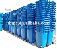 Grande poubelle industrielle extérieure à roulettes en plastique, bac à déchets mobile, bac à ordures, boîte en carton, conteneur pour déchets médicaux, 43 kg