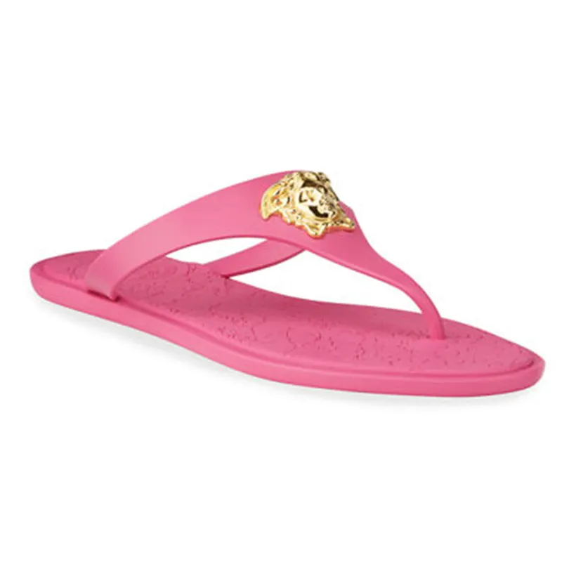 Women Sandals Ladies Luxury Brand Name Shoes Women Slippers Summer Flat Sandal Rubber Thong Flip Flop