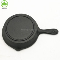 Batterie de cuisine moderne en fonte de 3 pièces pour l'extérieur Poêle à frire et marmite pré-assaisonnées pour le camping Casseroles en fer pour les aventures en plein air