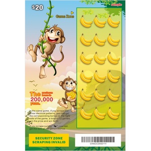 New Arrival Winning <b>Card</b> Pull Tabs International Online Lottery Ticket Printing - Product Image 2