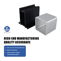 Profil de dissipateur thermique en aluminium extrudé 6063 T5 personnalisé avec services de pliage et de découpe pour boîtier d'éclairage LED haute puissance