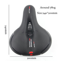 Confort en cuir souple selle de vélo balle absorbante mousse à mémoire large selle de vélo en cuir PU VTT siège de vélo
