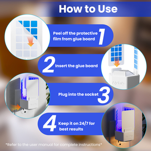 Triple Catch Fly Trap per zanzare Killer con UVA Light tripla faccia appiccicosa trappola per il controllo fisico dei parassiti per la casa camera da letto soggiorno - Product Image 5