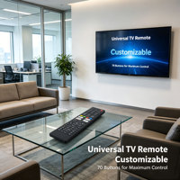 Remote Control TV Pengganti Kode Tetap untuk Tombol Pintas Streaming 75 Tombol Plastik OEM/ODM Mitra Merek Operator Telekomunikasi Global