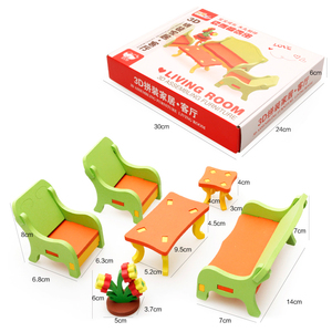 <span class=keywords><strong>Jouet</strong></span> de meubles 3D DIY en gros, design moderne en bois écologique, tables et chaises multifonctionnelles pour bébés, <span class=keywords><strong>jouet</strong></span> de jeu d'imitation - Product Image 1