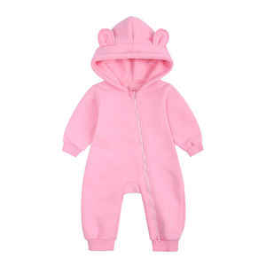 2022 nuovi vestiti per neonati autunno inverno tutina con cappuccio e pagliaccetto per bambini da bambina con cerniera a 2 vie - Product Image 2