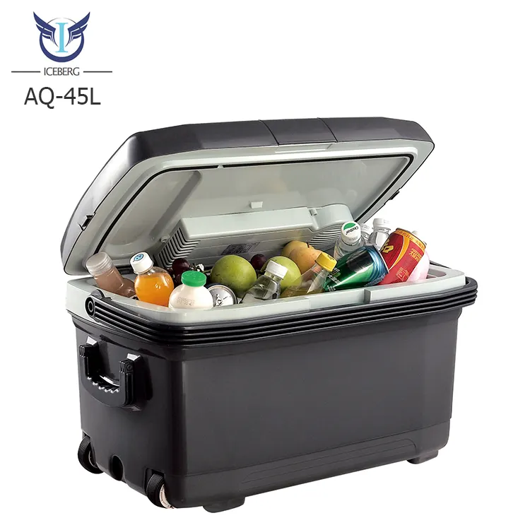 45L Big capacity cooler outdoor camping BBQ fishing Cooler with handle and wheel 45L can rolling cooler
