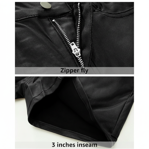 กางเกงยีนส์เอวสูงทันสมัยของผู้หญิงสำหรับ2025กางเกงยีนส์หนังเทียมมีกระเป๋าใส่สบายและมีสไตล์ - Product Image 1