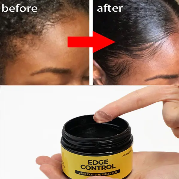 Rts Private Label Custom No Faking Hair Stying Products Extra Strong Hold Black Booster Edge Control Vendor For Black Women