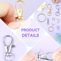 Nouveau produit transfrontalier très demandé : Kit de 990 pièces pour la fabrication de porte-clés et accessoires de bijoux DIY, comprenant chaîne à maillons ronds et crochets de boucle