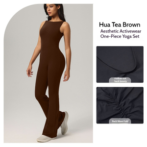Traje deportivo de una pieza sin espalda para yoga, mono ajustado de secado rápido para mujer, para correr y hacer deporte. - Product Image 3