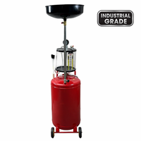 Extracteur d'huile pneumatique 80L avec réservoir de récupération d'huile usagée et gobelet doseur 10L, pompe d'aspiration sous vide, outil de garage