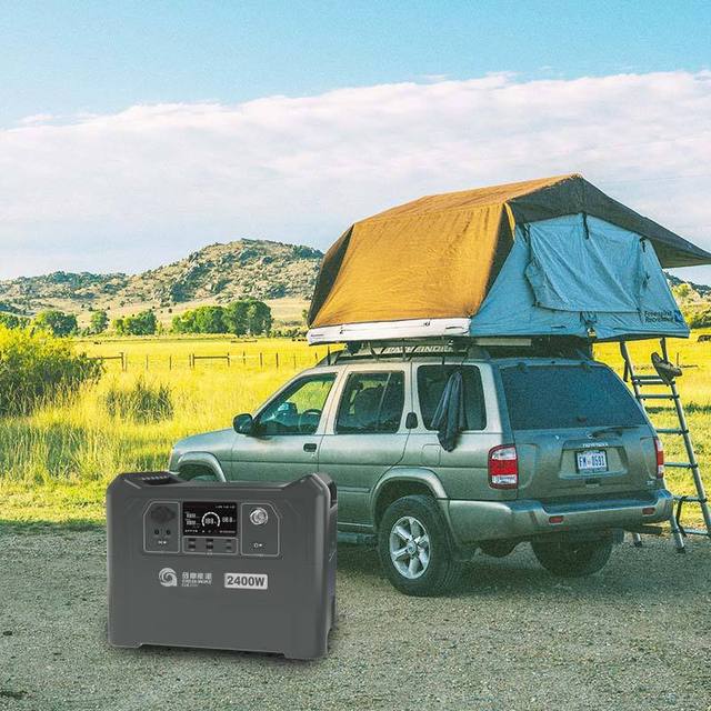 Large Capacity Solar Portable Power Station 2400W Backup Solar Power Energy Generator for Outdoor Camping