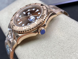 Bracelet de montre en acier inoxydable et acier plaqué or, bleu glacé super résistant, pour montre mécanique homme - Product Image 3