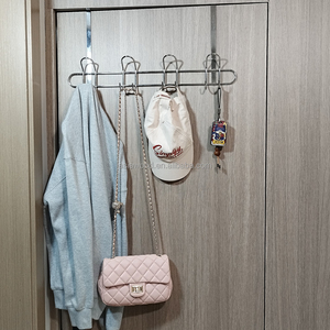 8 <b>Hooks</b> Wire Door Clothes <b>Hook</b> Metal Over the Door Iron Rack Over the Door <b>Hook</b> Hanger - Product Image 4